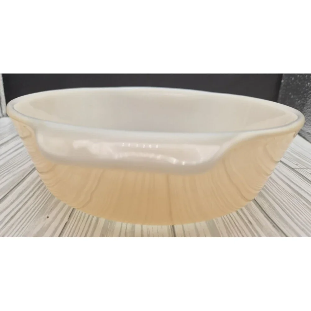 Vintage Anchor Hocking Fire King #437 Peach Luster Casserole Dish 1.5 Qt 1950s